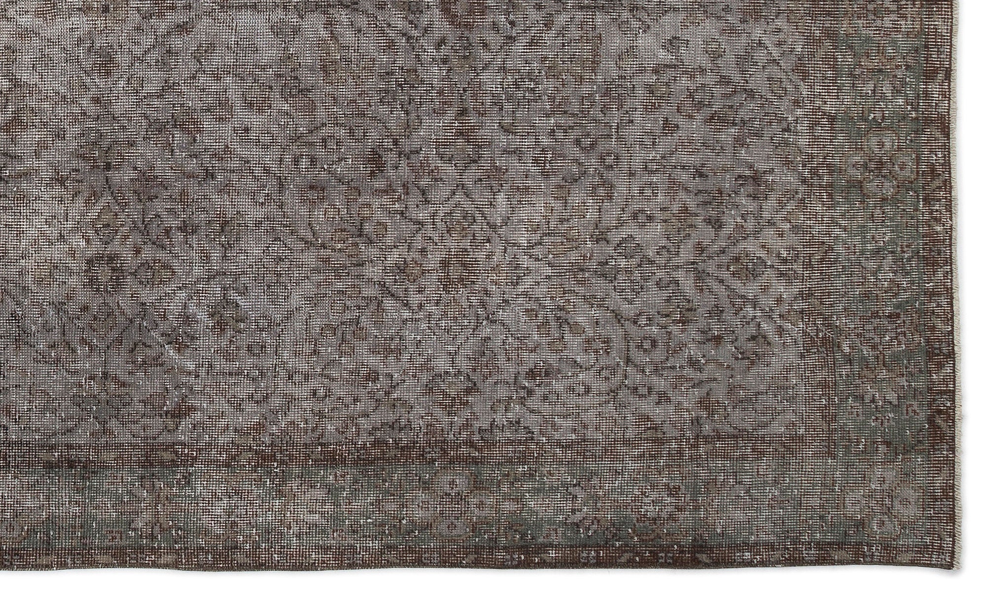 Gray Over Dyed Vintage Rug 5'9'' x 9'7'' ft 174 x 292 cm
