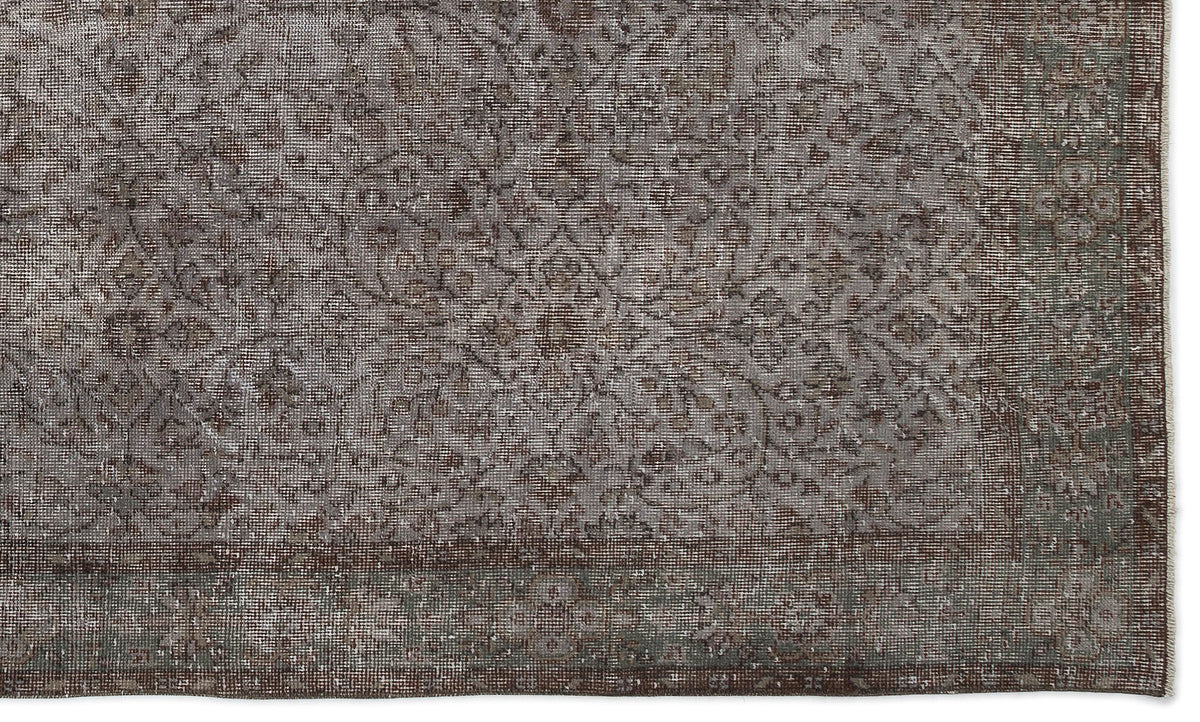 Gray Over Dyed Vintage Rug 5&#39;9&#39;&#39; x 9&#39;7&#39;&#39; ft 174 x 292 cm