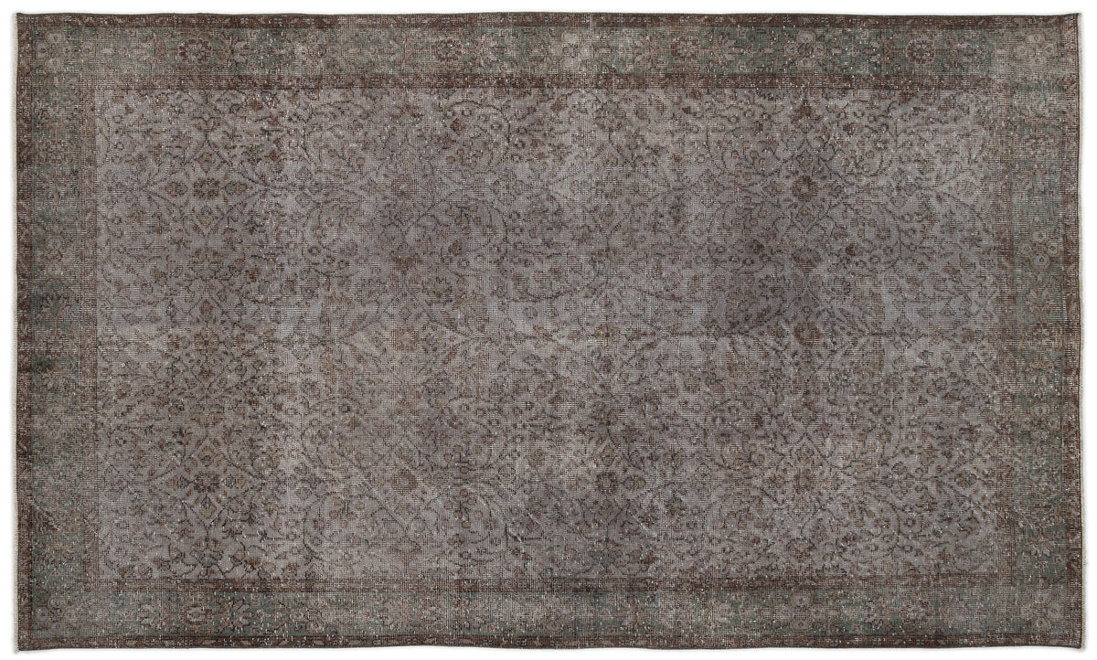 Gray Over Dyed Vintage Rug 5&#39;9&#39;&#39; x 9&#39;7&#39;&#39; ft 174 x 292 cm