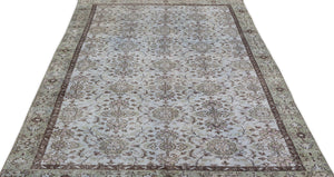 Blue Over Dyed Vintage Rug 5'4'' x 9'6'' ft 162 x 290 cm