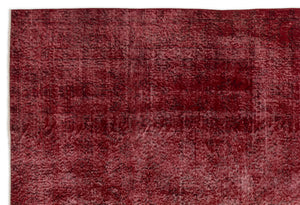 Red Over Dyed Vintage Rug 6'9'' x 10'2'' ft 207 x 311 cm