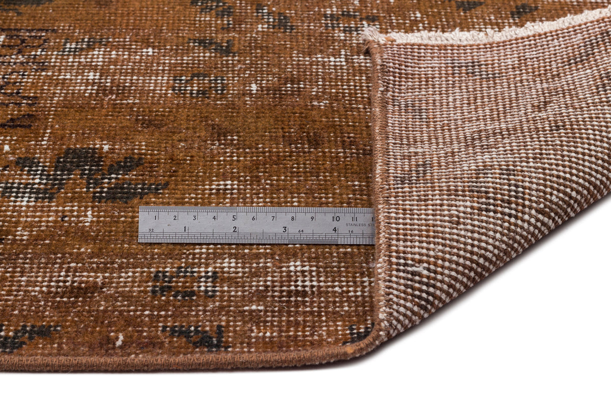 Brown Over Dyed Vintage Rug 7'0'' x 10'0'' ft 214 x 306 cm