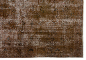 Brown Over Dyed Vintage Rug 7'0'' x 10'0'' ft 214 x 306 cm
