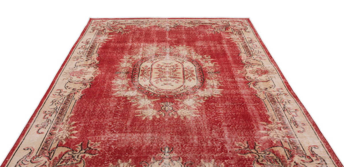 Naturel Over Dyed Vintage Rug 6&#39;6&#39;&#39; x 9&#39;7&#39;&#39; ft 197 x 291 cm