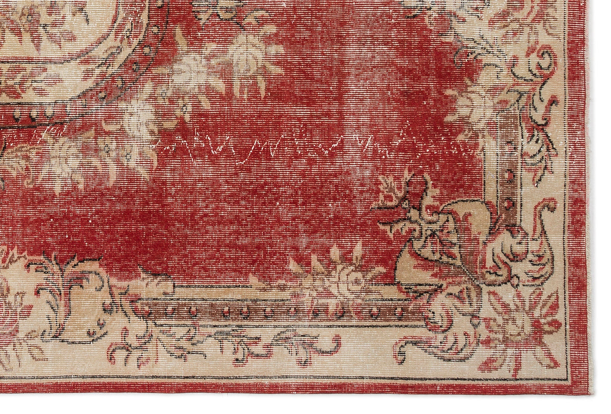 Naturel Over Dyed Vintage Rug 6&#39;6&#39;&#39; x 9&#39;7&#39;&#39; ft 197 x 291 cm