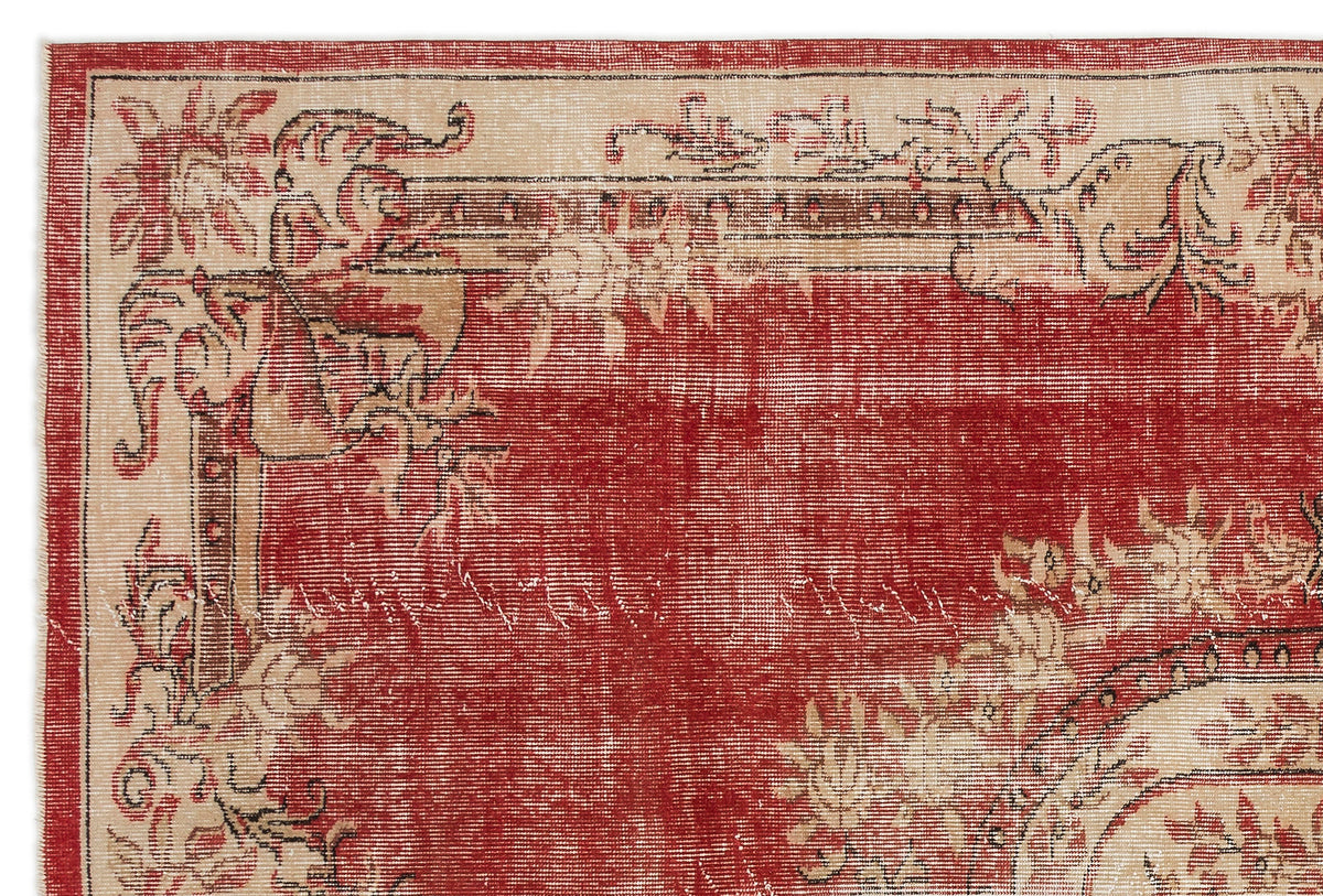 Naturel Over Dyed Vintage Rug 6&#39;6&#39;&#39; x 9&#39;7&#39;&#39; ft 197 x 291 cm