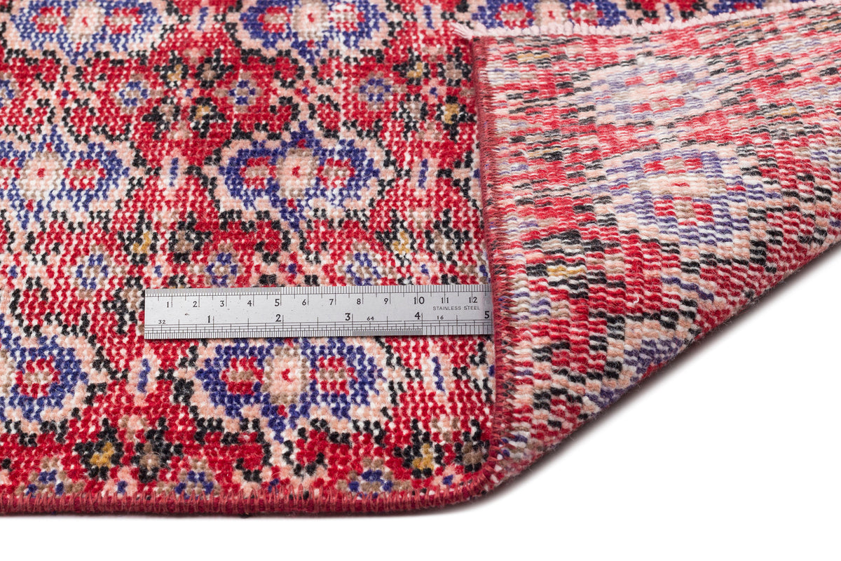 Red Over Dyed Vintage Rug 6&#39;0&#39;&#39; x 8&#39;9&#39;&#39; ft 184 x 266 cm