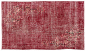 Retro Over Dyed Vintage Rug 5'3'' x 9'0'' ft 160 x 275 cm
