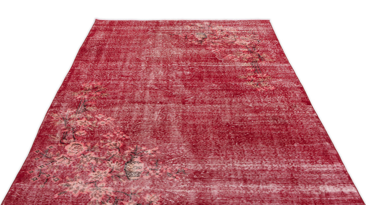 Retro Over Dyed Vintage Rug 5&#39;3&#39;&#39; x 9&#39;0&#39;&#39; ft 160 x 275 cm
