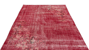 Retro Over Dyed Vintage Rug 5'3'' x 9'0'' ft 160 x 275 cm