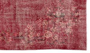 Retro Over Dyed Vintage Rug 5'3'' x 9'0'' ft 160 x 275 cm