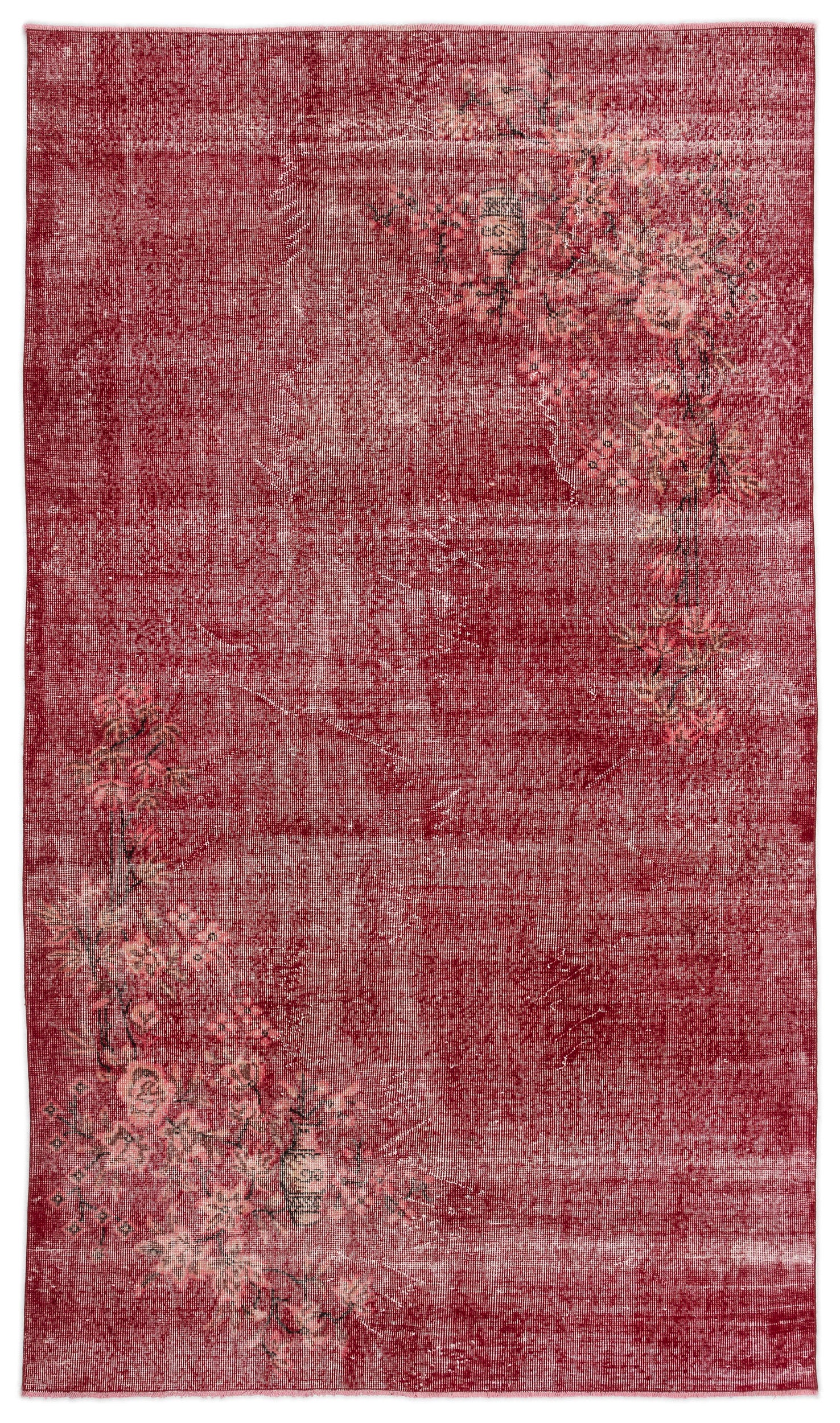 Retro Over Dyed Vintage Rug 5'3'' x 9'0'' ft 160 x 275 cm