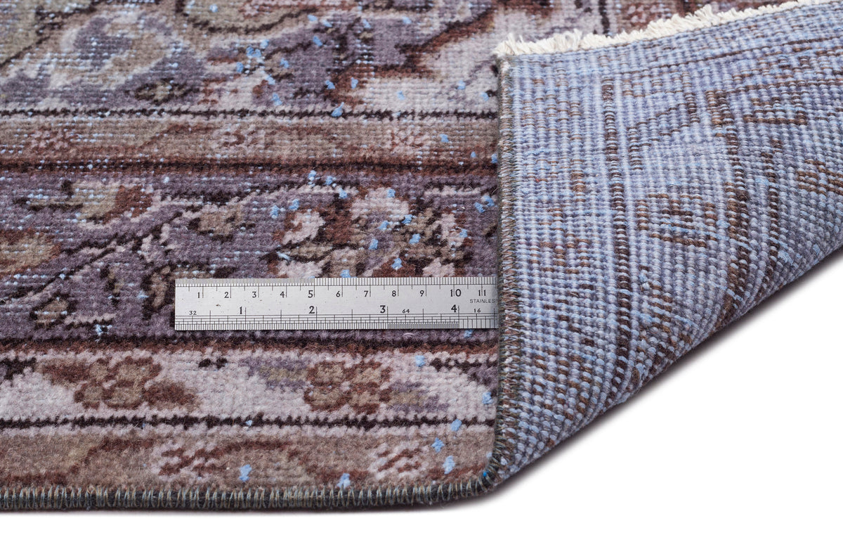 Blue Over Dyed Vintage Rug 5&#39;2&#39;&#39; x 9&#39;5&#39;&#39; ft 158 x 286 cm