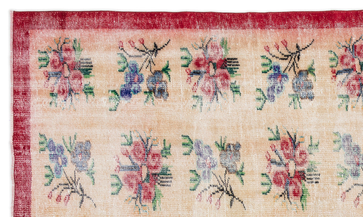 Retro Over Dyed Vintage Rug 5&#39;8&#39;&#39; x 10&#39;2&#39;&#39; ft 173 x 310 cm