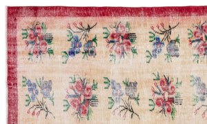 Retro Over Dyed Vintage Rug 5'8'' x 10'2'' ft 173 x 310 cm