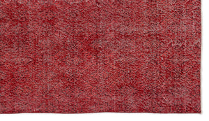 Red Over Dyed Vintage Rug 5'1'' x 9'0'' ft 156 x 275 cm