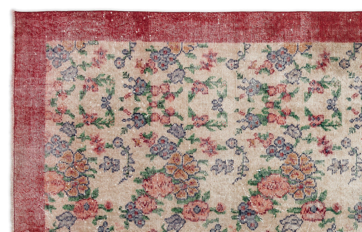 Retro Over Dyed Vintage Rug 5&#39;5&#39;&#39; x 8&#39;8&#39;&#39; ft 165 x 264 cm