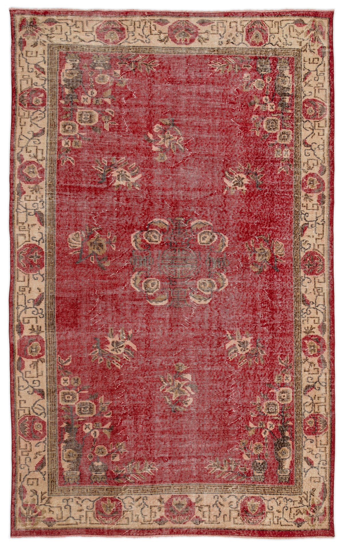 Naturel Over Dyed Vintage Rug 5&#39;7&#39;&#39; x 9&#39;1&#39;&#39; ft 169 x 276 cm