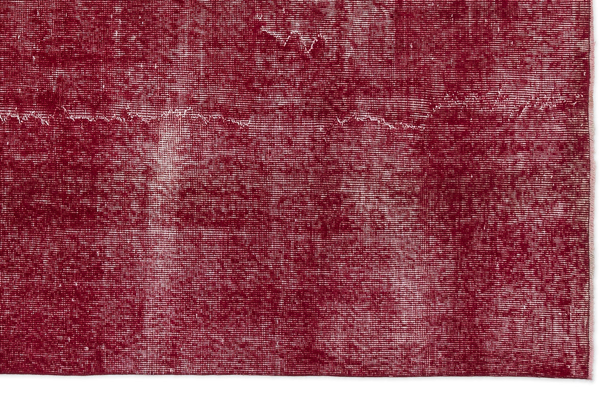 Red Over Dyed Vintage Rug 5&#39;9&#39;&#39; x 9&#39;1&#39;&#39; ft 174 x 277 cm