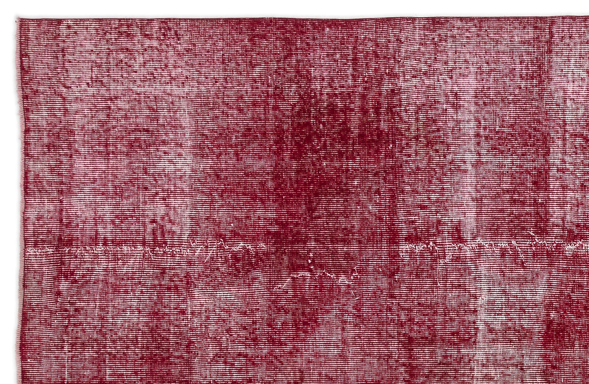 Red Over Dyed Vintage Rug 5&#39;9&#39;&#39; x 9&#39;1&#39;&#39; ft 174 x 277 cm