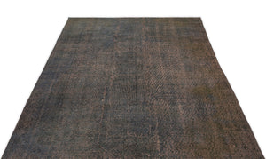 Gray Over Dyed Vintage Rug 5'3'' x 8'11'' ft 160 x 272 cm