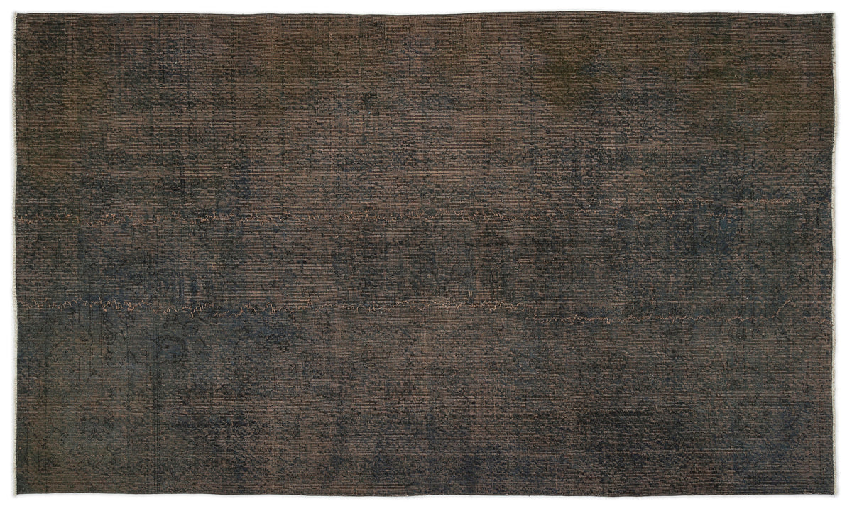 Gray Over Dyed Vintage Rug 5&#39;3&#39;&#39; x 8&#39;11&#39;&#39; ft 160 x 272 cm