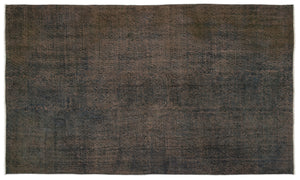 Gray Over Dyed Vintage Rug 5'3'' x 8'11'' ft 160 x 272 cm