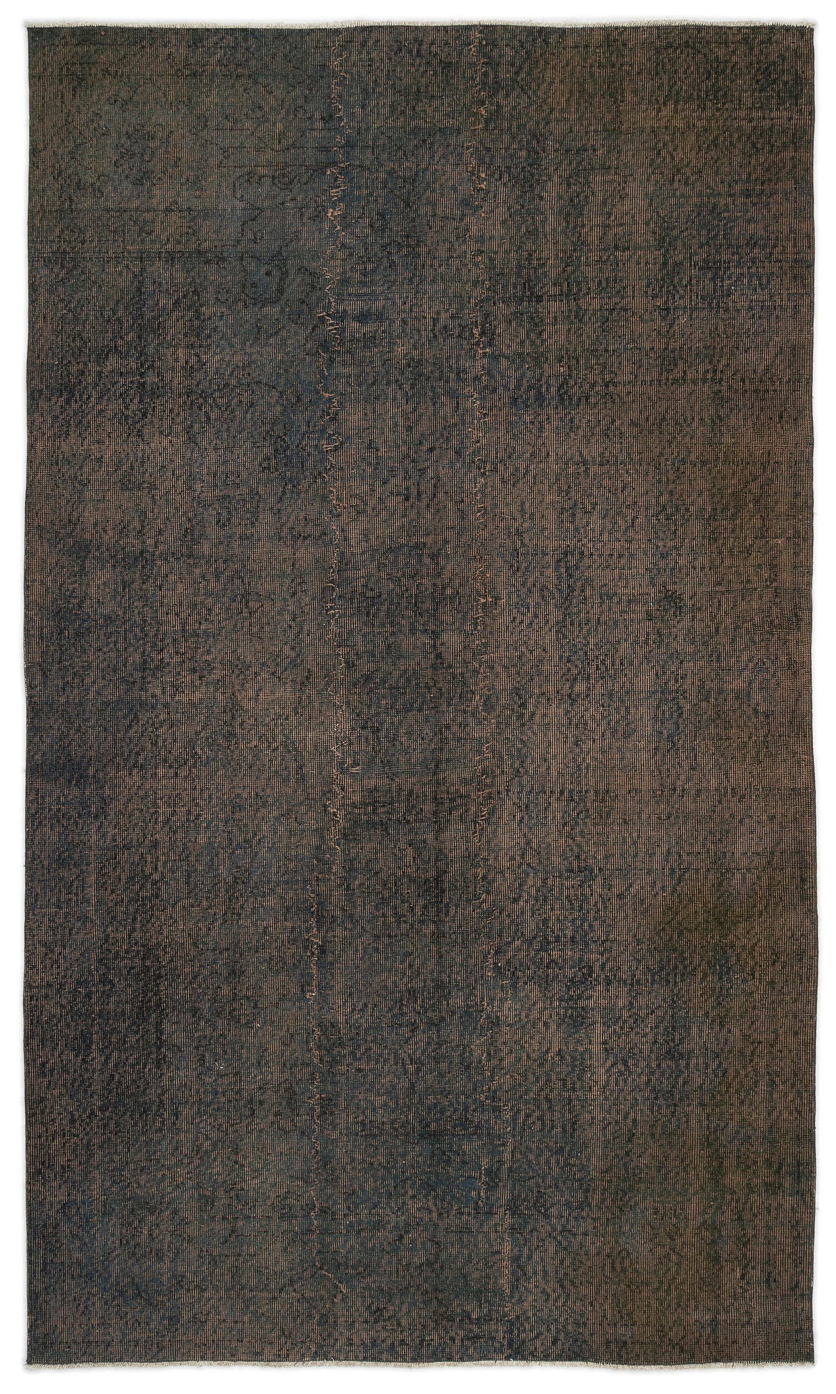 Gray Over Dyed Vintage Rug 5&#39;3&#39;&#39; x 8&#39;11&#39;&#39; ft 160 x 272 cm