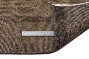 Gray Over Dyed Vintage Rug 5'7'' x 9'7'' ft 170 x 291 cm