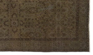 Gray Over Dyed Vintage Rug 5'7'' x 9'7'' ft 170 x 291 cm