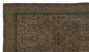 Gray Over Dyed Vintage Rug 5'7'' x 9'7'' ft 170 x 291 cm