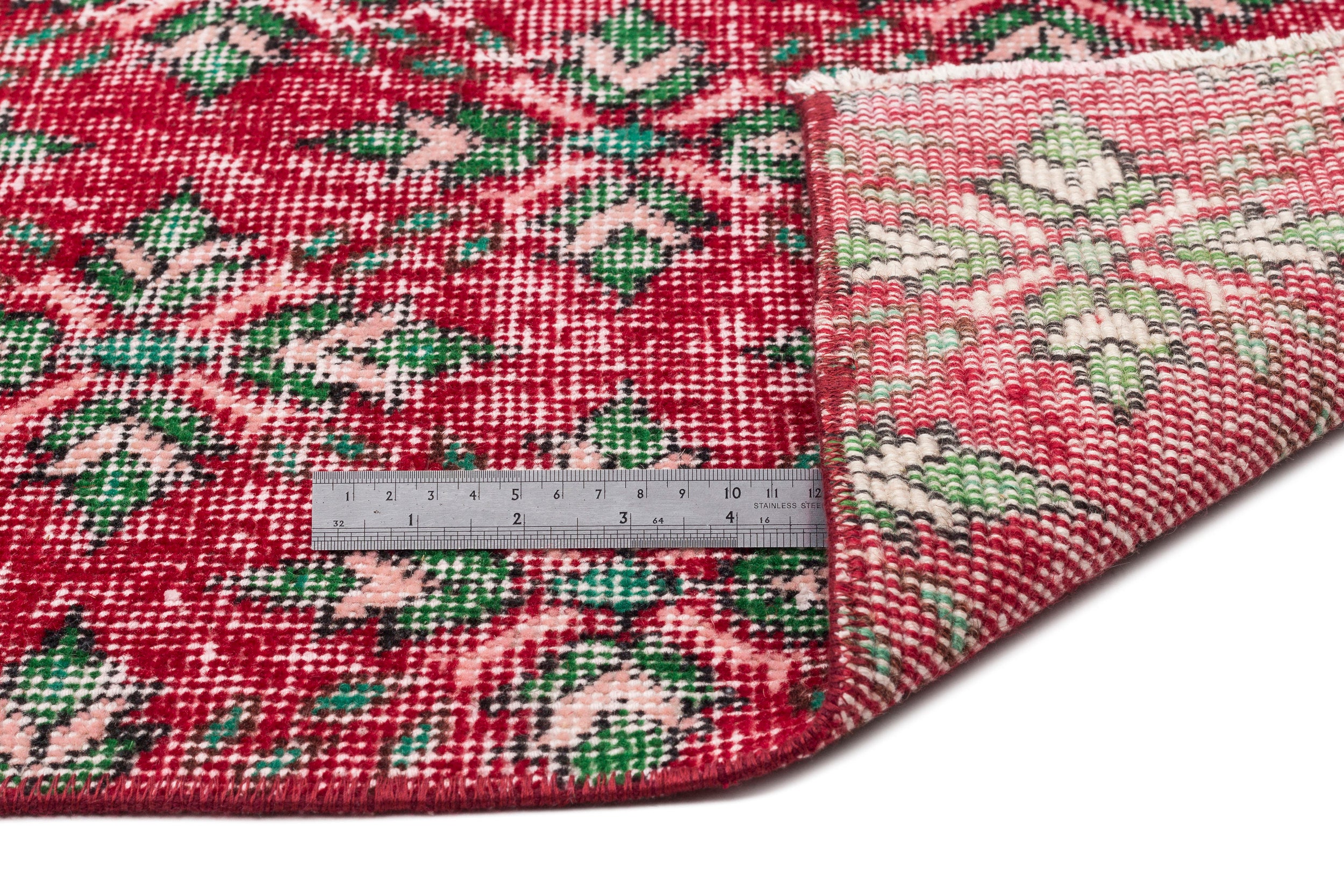 Retro Over Dyed Vintage Rug 5'6'' x 9'8'' ft 168 x 294 cm