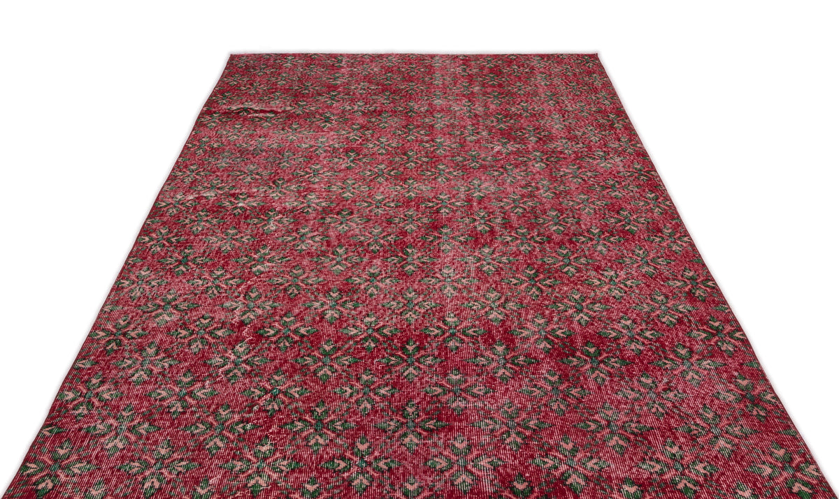 Retro Over Dyed Vintage Rug 5&#39;6&#39;&#39; x 9&#39;8&#39;&#39; ft 168 x 294 cm