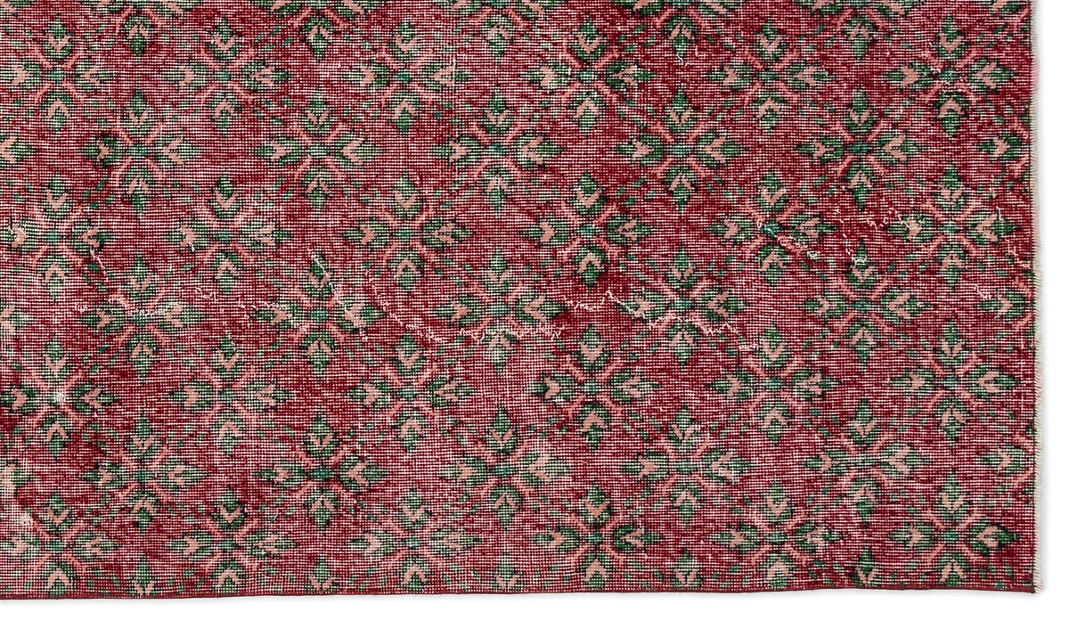 Retro Over Dyed Vintage Rug 5&#39;6&#39;&#39; x 9&#39;8&#39;&#39; ft 168 x 294 cm