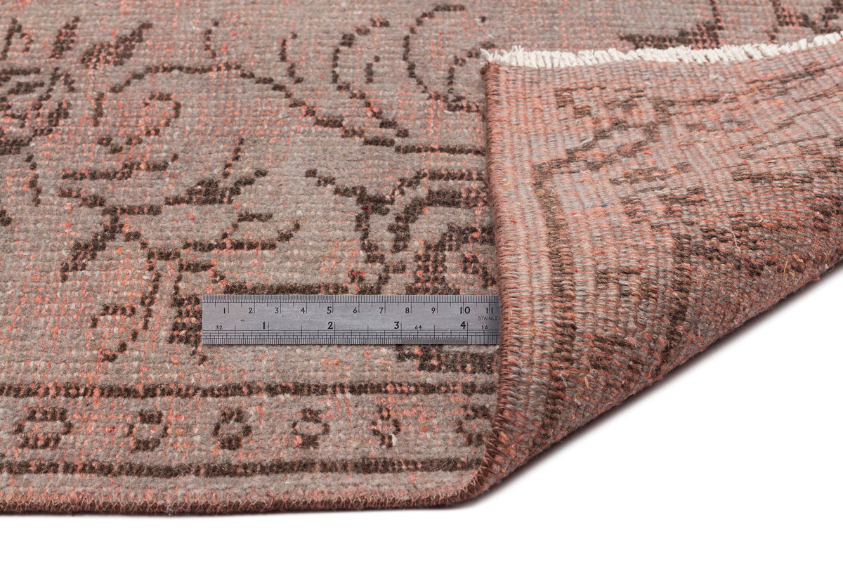 Brown Over Dyed Vintage Rug 5&#39;2&#39;&#39; x 8&#39;0&#39;&#39; ft 158 x 245 cm