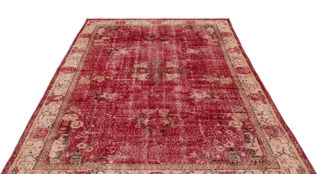 Naturel Over Dyed Vintage Rug 5'10'' x 9'8'' ft 178 x 295 cm