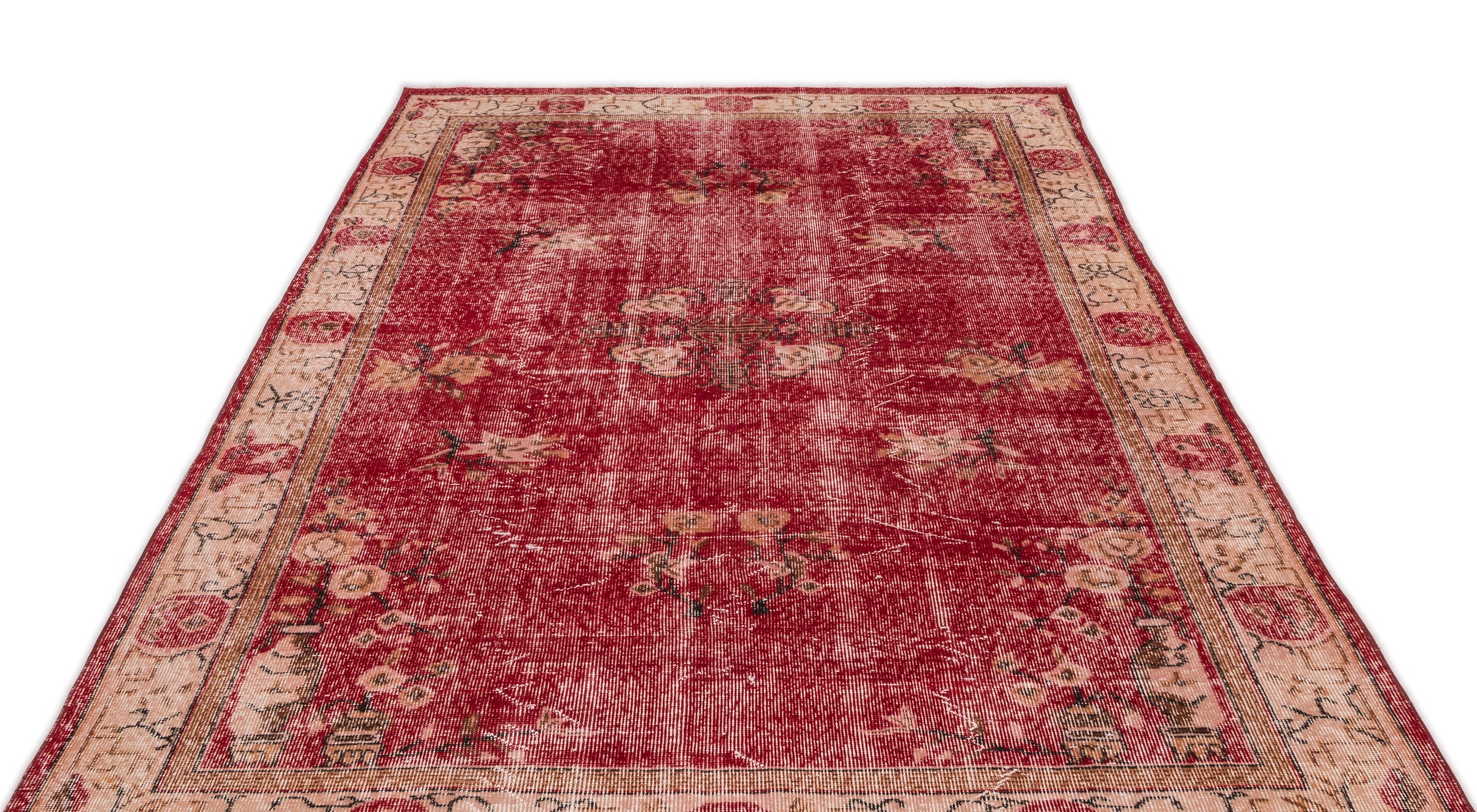 Naturel Over Dyed Vintage Rug 5'10'' x 9'8'' ft 178 x 295 cm