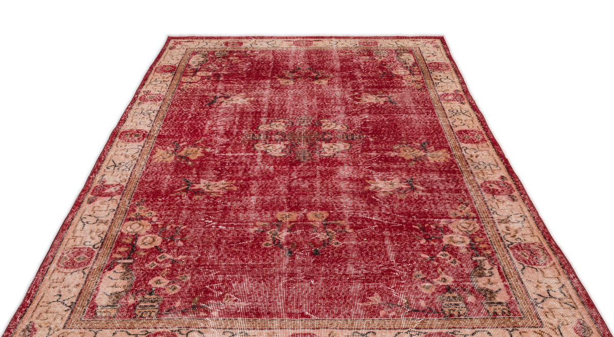 Naturel Over Dyed Vintage Rug 5&#39;10&#39;&#39; x 9&#39;8&#39;&#39; ft 178 x 295 cm