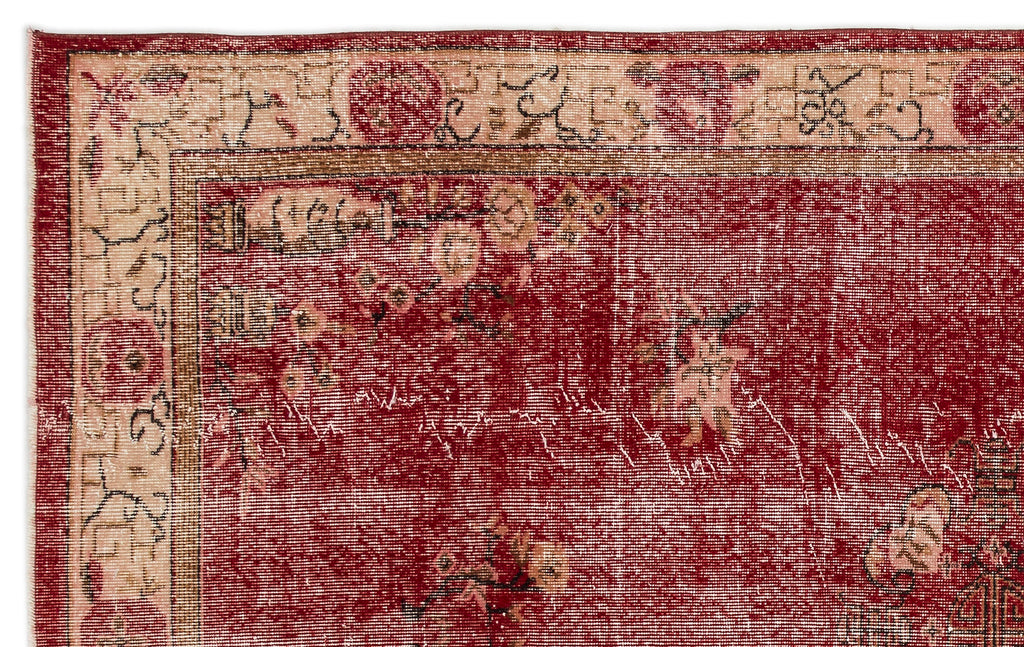 Naturel Over Dyed Vintage Rug 5'10'' x 9'8'' ft 178 x 295 cm
