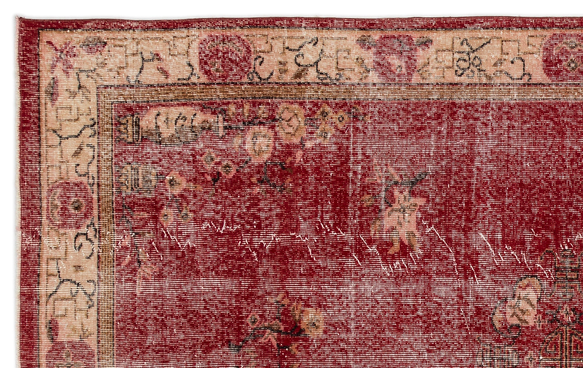Naturel Over Dyed Vintage Rug 5'10'' x 9'8'' ft 178 x 295 cm