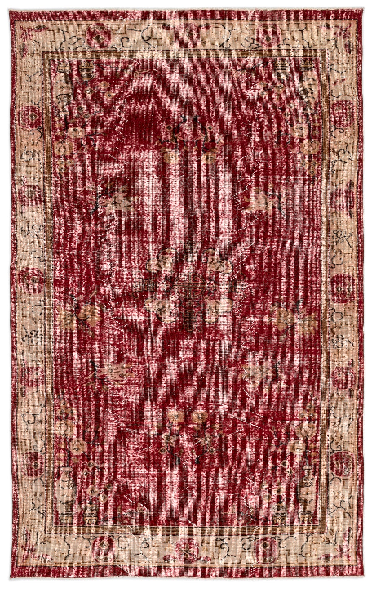 Naturel Over Dyed Vintage Rug 5&#39;10&#39;&#39; x 9&#39;8&#39;&#39; ft 178 x 295 cm