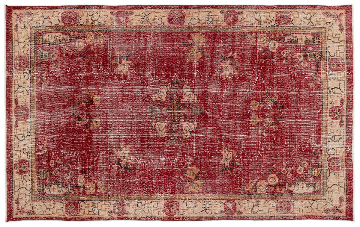 Naturel Over Dyed Vintage Rug 5&#39;10&#39;&#39; x 9&#39;8&#39;&#39; ft 178 x 295 cm