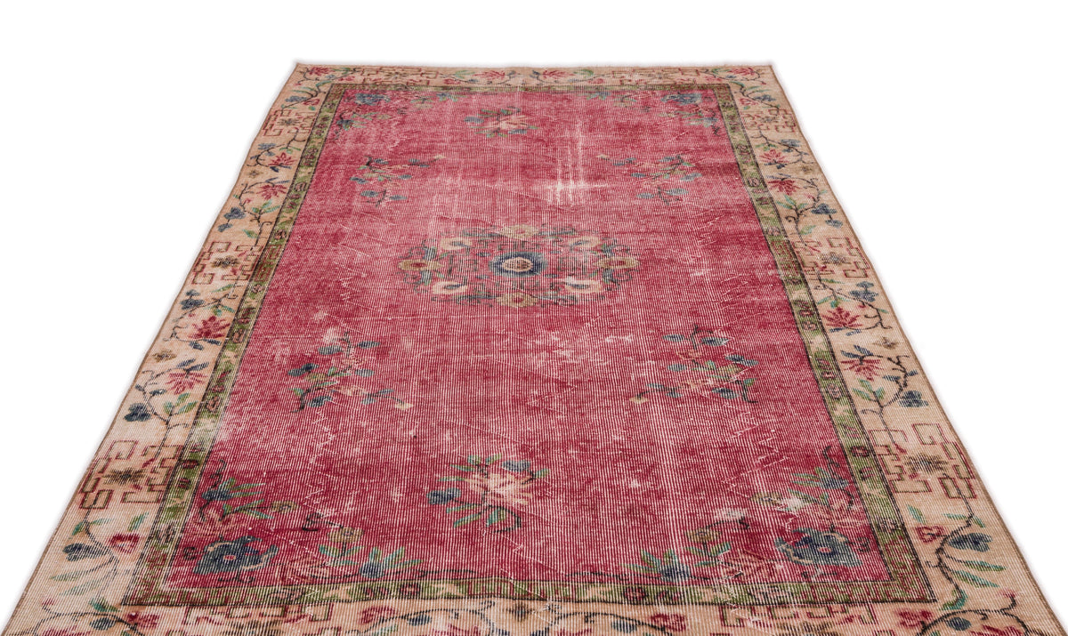 Naturel Over Dyed Vintage Rug 5&#39;2&#39;&#39; x 8&#39;12&#39;&#39; ft 158 x 274 cm