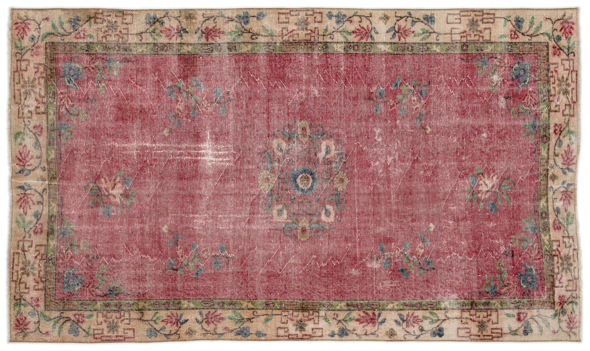 Naturel Over Dyed Vintage Rug 5&#39;2&#39;&#39; x 8&#39;12&#39;&#39; ft 158 x 274 cm