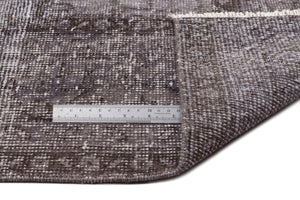 Gray Over Dyed Vintage Rug 6'5'' x 10'7'' ft 195 x 322 cm