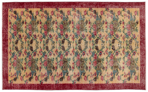 Retro Over Dyed Vintage Rug 5'6'' x 8'10'' ft 168 x 269 cm