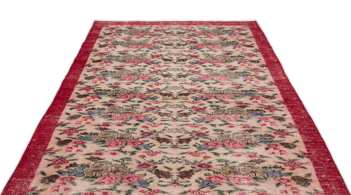 Retro Over Dyed Vintage Rug 5&#39;7&#39;&#39; x 8&#39;11&#39;&#39; ft 170 x 272 cm