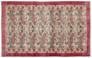 Retro Over Dyed Vintage Rug 5'7'' x 8'11'' ft 170 x 272 cm