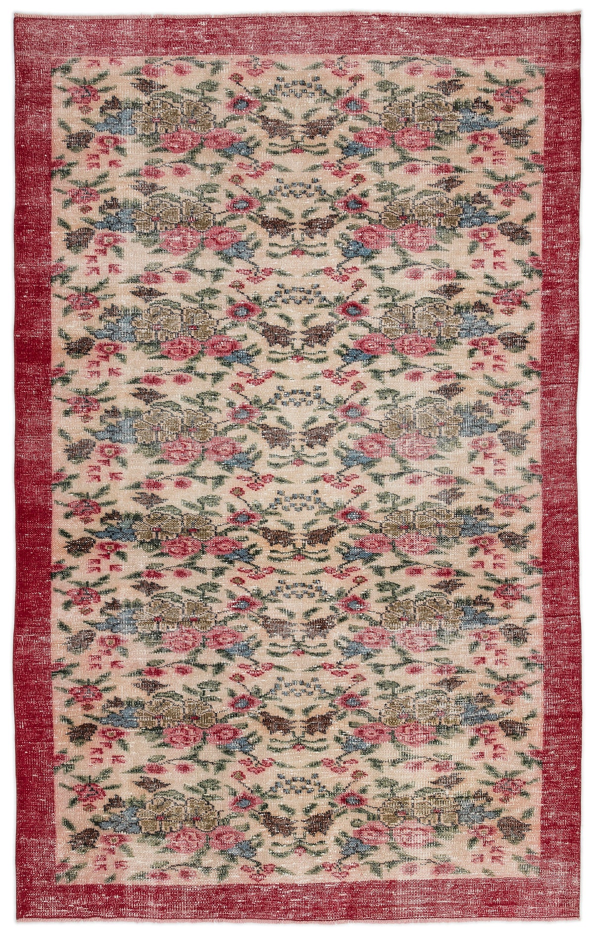 Retro Over Dyed Vintage Rug 5&#39;7&#39;&#39; x 8&#39;11&#39;&#39; ft 170 x 272 cm