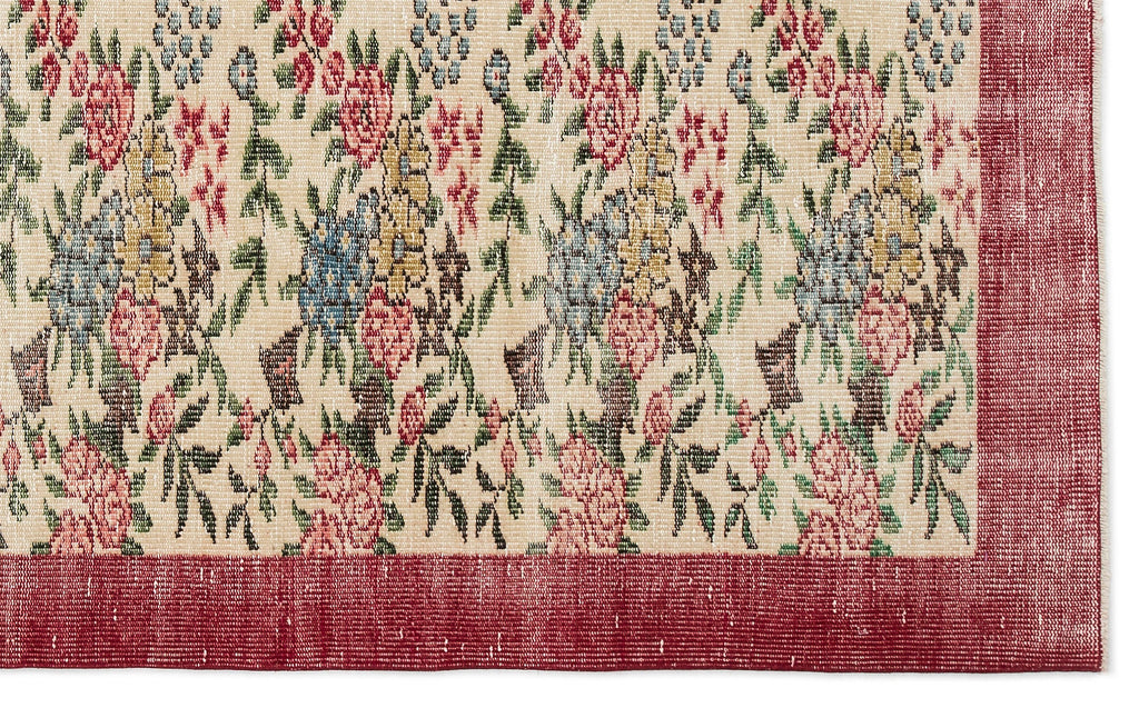 Retro Over Dyed Vintage Rug 5'5'' x 8'11'' ft 164 x 273 cm
